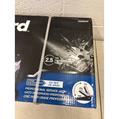 DieHard 2.5 Ton Floor Jack, Lifting Range 5.32" to 15.23", w Casters- 1225DHP