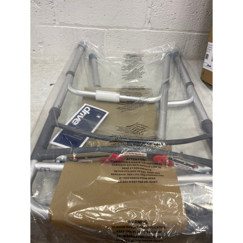 Drive Medical Deluxe 2-Button Folding Walker, Silver, 10200-1 Lightweight