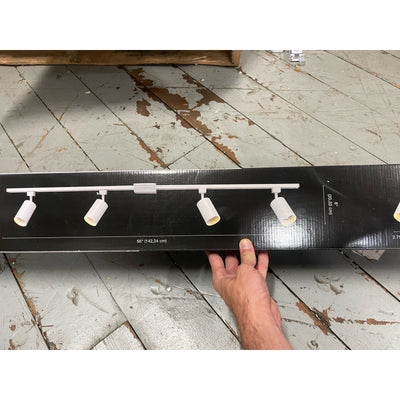 Globe Electric Tribeca 4 Light 56" Adjustable Track Lighting Kit, Matte White