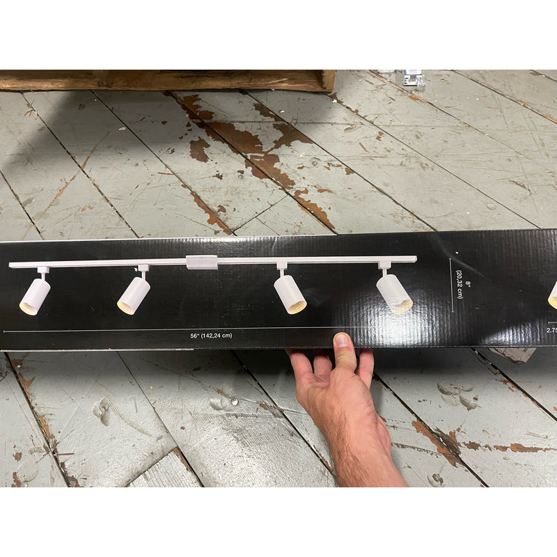 Globe Electric Tribeca 4 Light 56" Adjustable Track Lighting Kit, Matte White