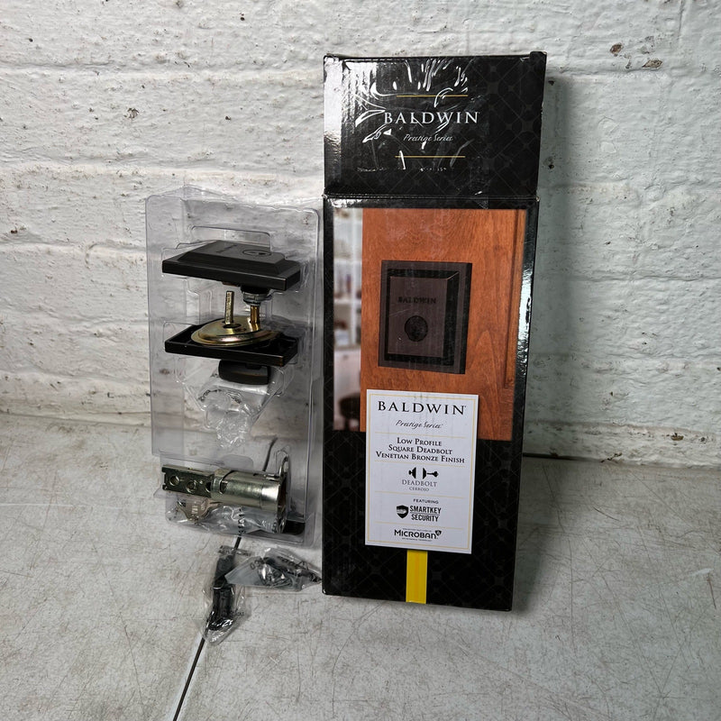 Baldwin Spyglass Single Cylinder Front Door Deadbolt in Venetian Bronze