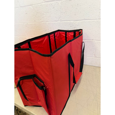 Christmas Ornament Storage Box with Removable Trays, up to 73 ornaments (Red)