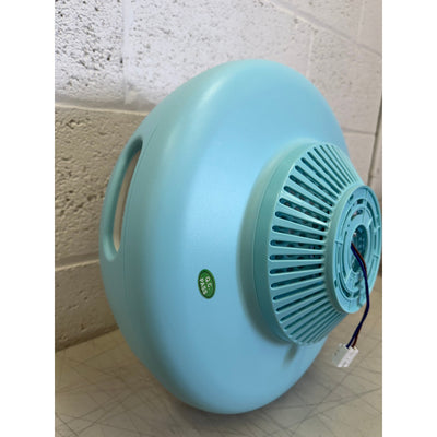 Bladeless Round Ceiling Fan Light with Remote Control, 14in Light Blue Fandelier