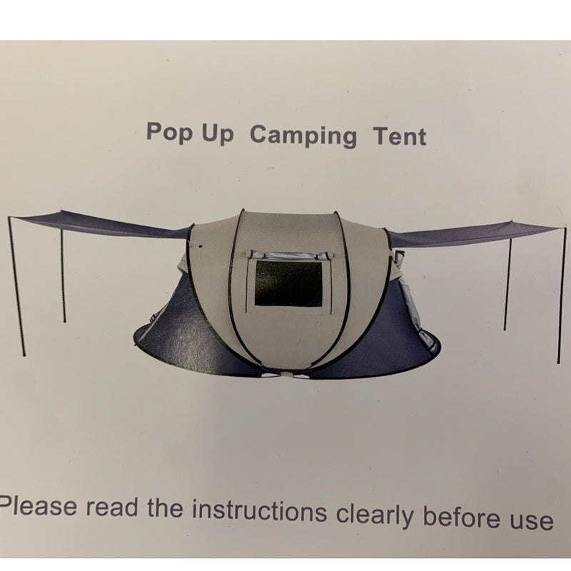 Pop-up Camping 4 Person Tent with Canopy and Carrying Case 110" x 78" x 47"