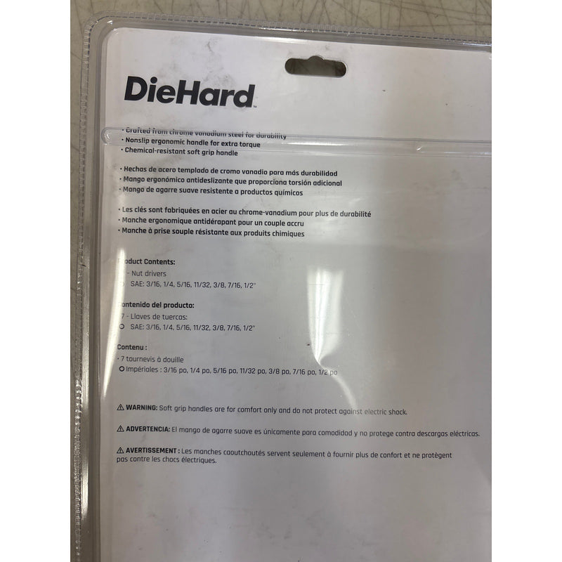 DieHard 7-Piece SAE Nut Driver Set w Soft Grip Handles, Hand Tools - DH50052