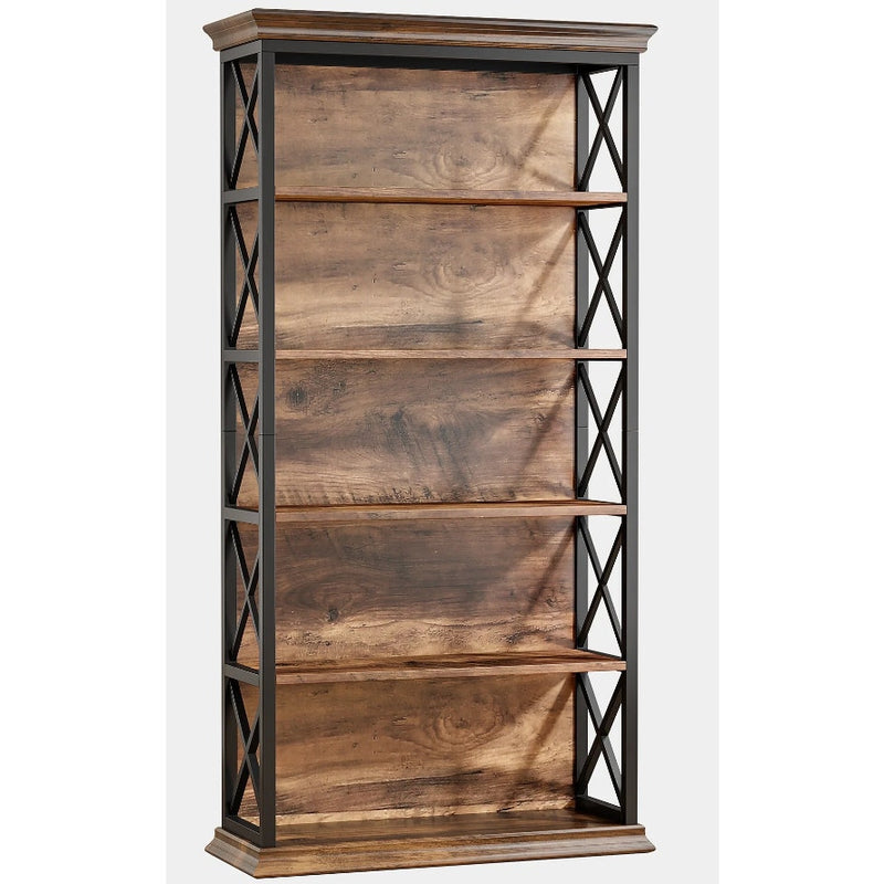Tribesigns 6-Tier Bookshelf 70.87" Etagere Metal & Wooden Bookcase Home Office