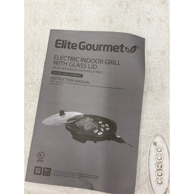 Elite Gourmet Smokeless Electric Tabletop Grill Nonstick, 14" Black EMG-980B