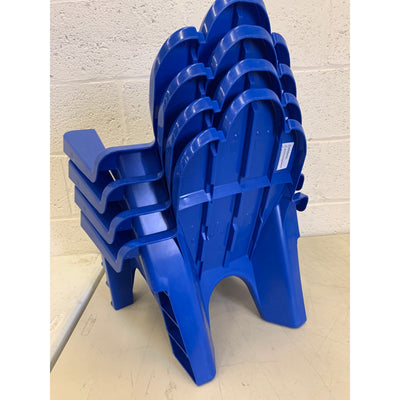American Plastic Toys Chairs 4-Pack  Dark Blue  Adirondack Outdoor kid furniture