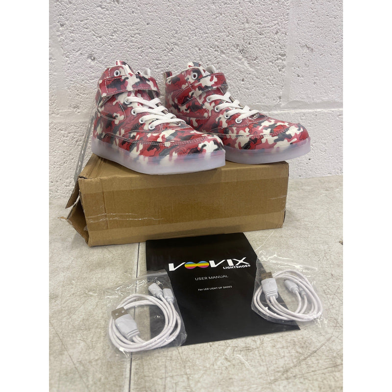Voovix Kids LED Light up Shoes USB Charging Flashing High-top Sneakers Size 5.5