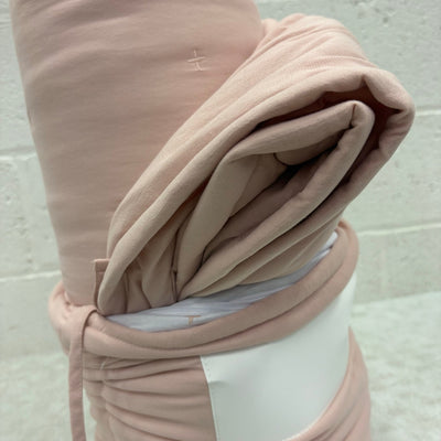 Mainstays Queen Comforter 2 Pillow Shams Plain Design Tiny X's Stitching - Pink