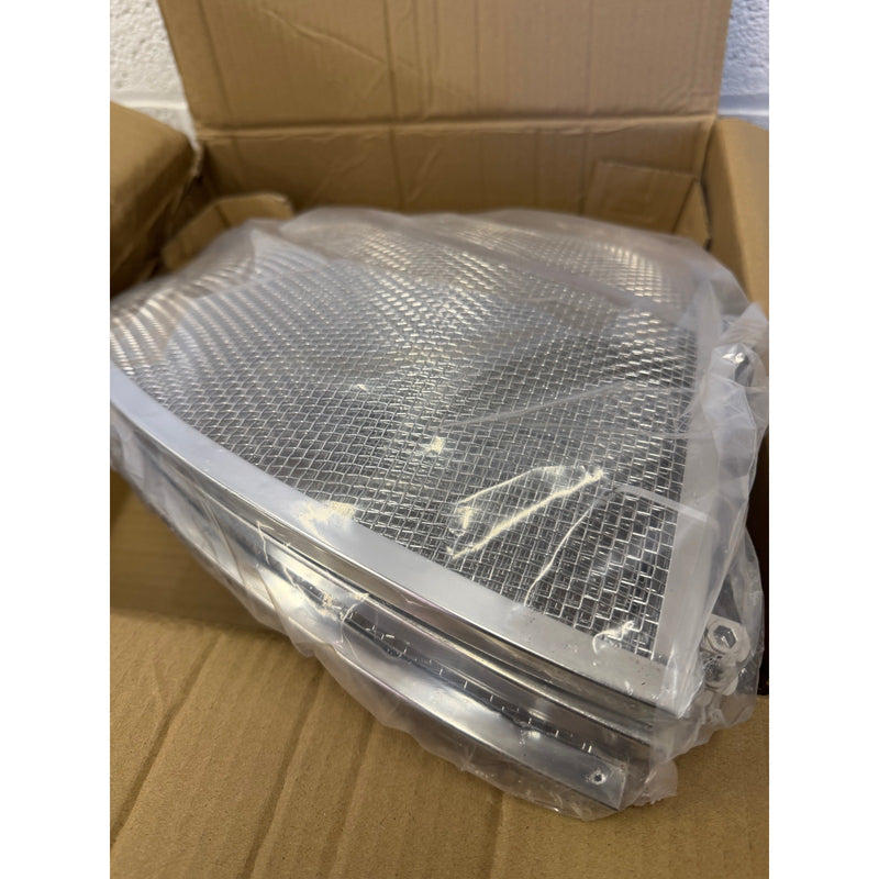 Fire Pit Spark Screen, 30in, Stainless Steel Outdoor with Handle & Poker