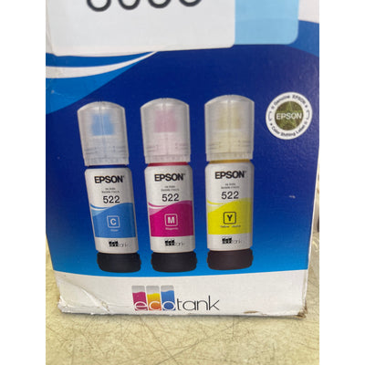 Epson - EcoTank 522 3-Pack Ink Bottles - Cyan/Magenta/Yellow - SEALED
