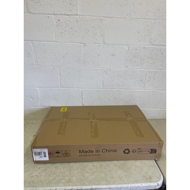 Wooden High Chair Adjustable Height Easy to Clean Highchair Dark Brown/Yellow