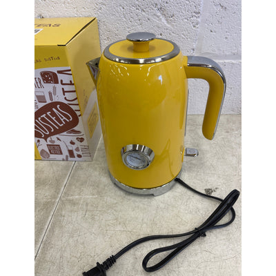 SUSTEAS Electric Kettle 57oz Hot Tea Kettle Water Boiler w Thermometer - Yellow