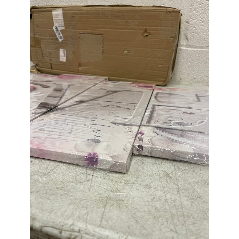Pink LOVE Canvas Wall Art Home Decor Canvas Print, 5 Piece Ready to Hang