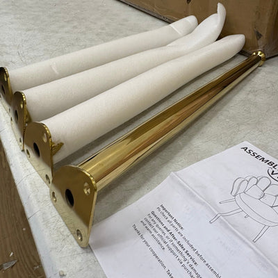 VINGLI Petal Makeup Vanity Chair with Back, Gold Legs & Bow Pillow - Pink