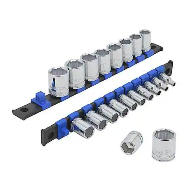 DieHard 1/4" & 3/8" Drive AntiSlip Socket Set Metric 20 Piece Hand Tool DHP55313