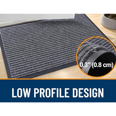 OLANLY Front Door Mat, Waterproof, Heavy Duty, Fade Resistant, 47"x32", Grey