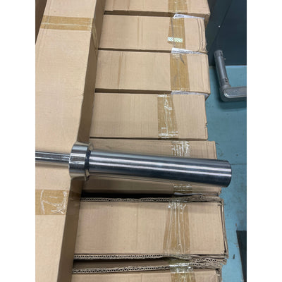 60 Inch Z-Bar Barbell 2-inch Olympic w Weight Clamps, Zigzag, Silver, 18lbs