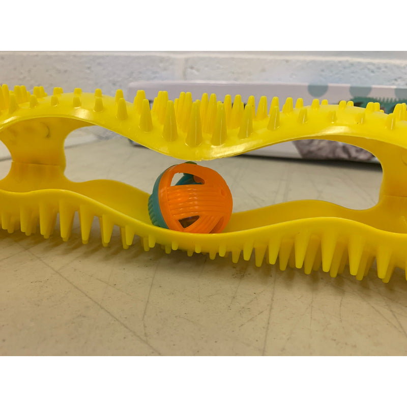 Cat Track Ball Cat Toy / Scratcher Yellow Body, Kitten Activity Game