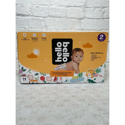 Hello Bello Diapers, Size 2, 74 Count, 10-16 lb, Hypoallergenic, Leak Protection