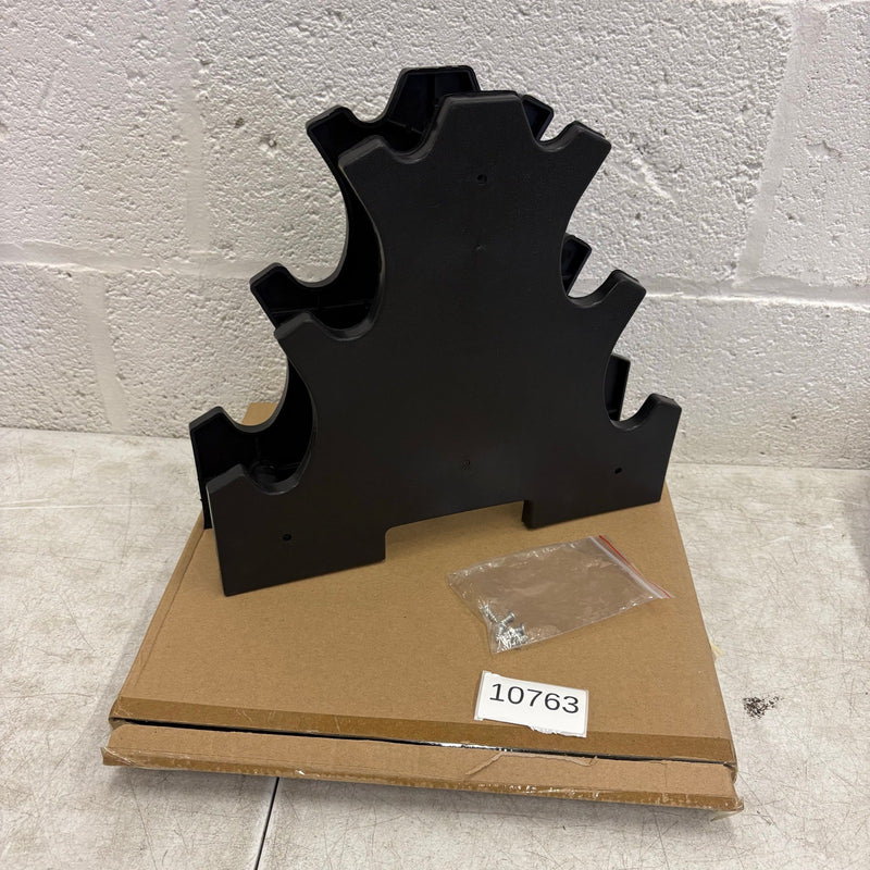 3-Tier Dumbbell Rack, Rack Only, Holds up to a 10lb Dumbbell, Plastic, Black