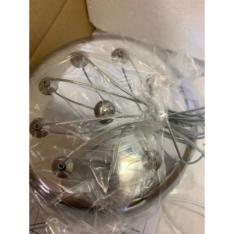 UNITARY Modern LED Acrylic Pendant Lighting With 3 Rings Max 33W Chrome Finish