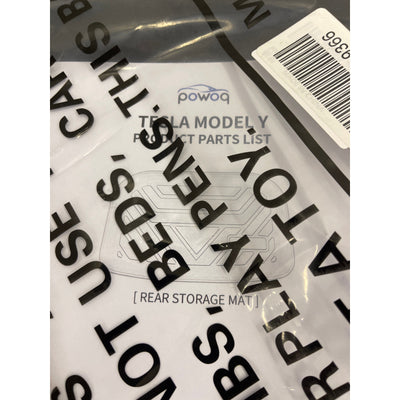 Powoq Fit Tesla Model Y Rear Storage Mat Cargo Liner for 2020-22 Black