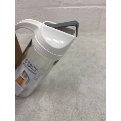 MEIZI Oil & Vinegar Dispenser 630 ml - Automatically Opens When Tilted - White