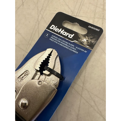 DieHard Curved Jaw Locking Pliers 7", Knob to Adjust Pressure, Resists Corrosion