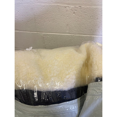 Lilly Paws Luxury Plush Comfy Dog Bed Sherpa Xtra Large - Cream / Black