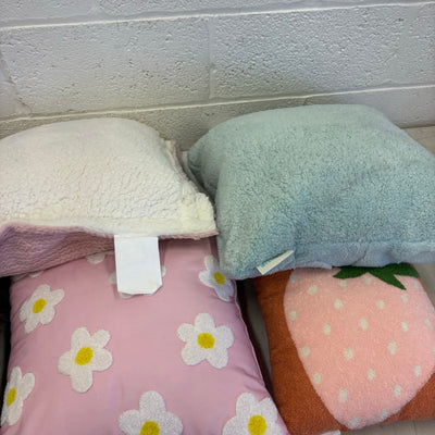 Mix-of-8 Decorative Square Pillows, Soft Fuzzy Couch Throw Pillows, Decorative