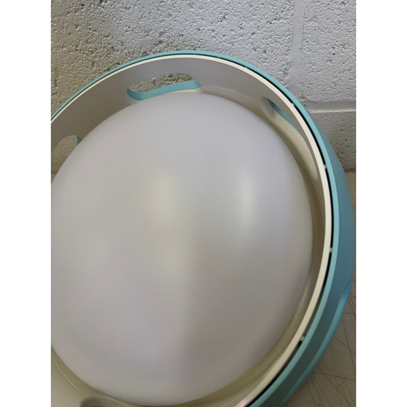 Bladeless Round Ceiling Fan Light with Remote Control, 14in Light Blue Fandelier