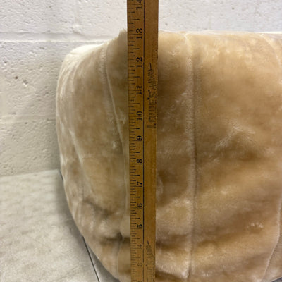 Soft Plush Pouf Ottoman Chair, 22"W x 22"L x 13"H, Living Room - Tan Box Design