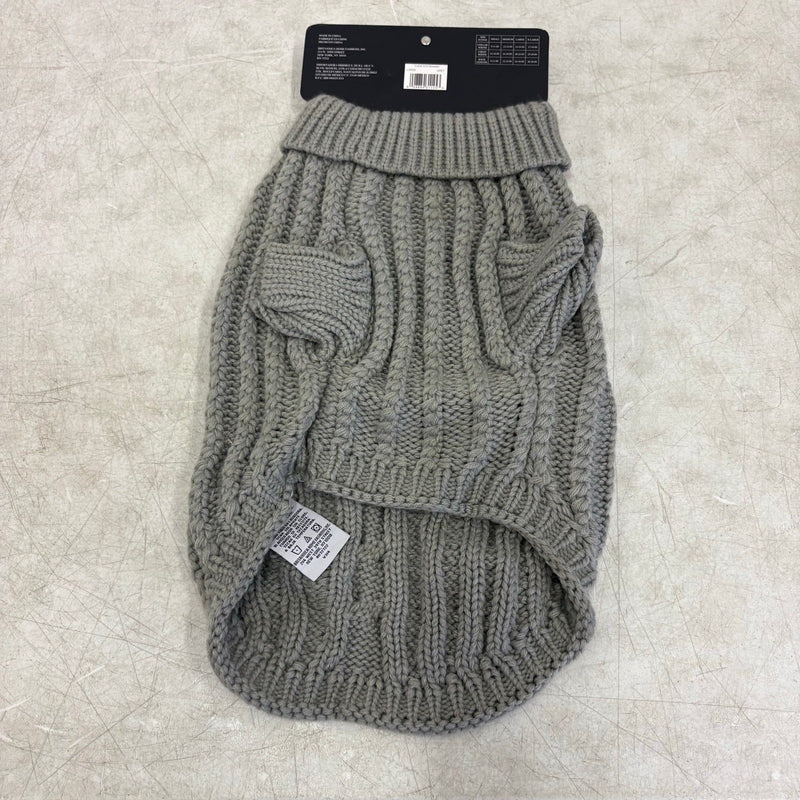 UGG Pet-Classic Cable Knit Dog Sweater w Sleeves Size Large 14-16" Collar - Gray