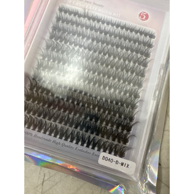 LOT-OF-20-Sets DIY Eye Lash Clusters Extensions Kit, 240pcs/ Set, 40D 9-16 mm