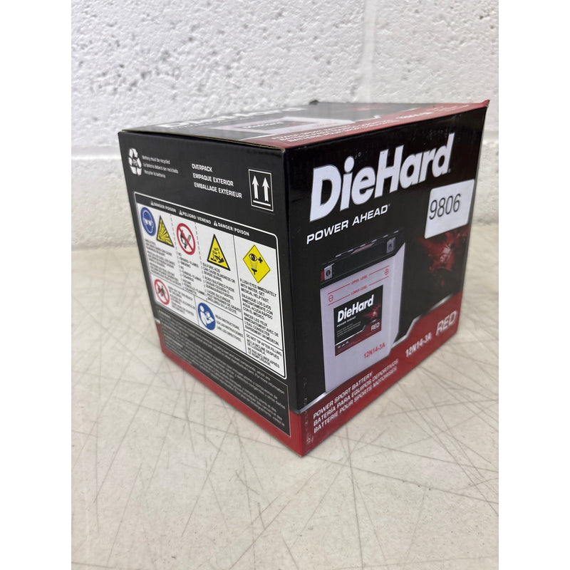 DieHard Powersports Power Sport Battery 12V Battery 125 CCA, 149 CA - 12N14-3A