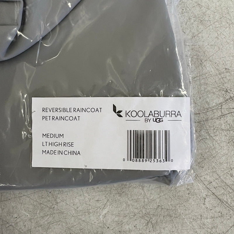 Koolaburra by UGG Pet Reversible Raincoat w Hood, Dog 15-16" Collar, Gray Medium