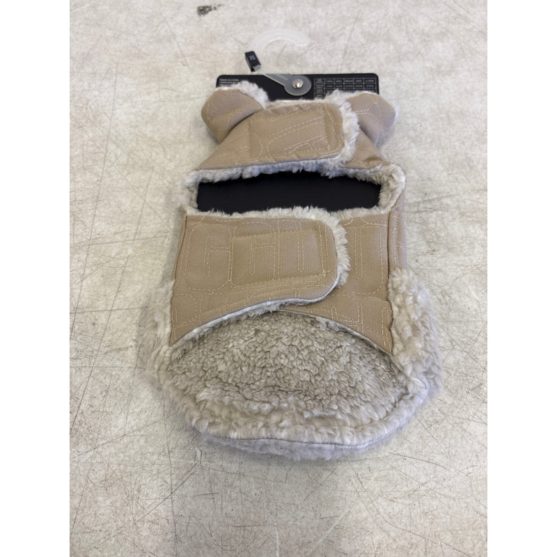 UGG Sherpa Quilted Pet Coat, Hook & Loop Straps, Soft & Cozy Tan Xtra Small Size