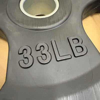 SET-OF-2 - 33 lbs Weight Plates w 2" Bar Diameter Weight Lifting Rubber Coated