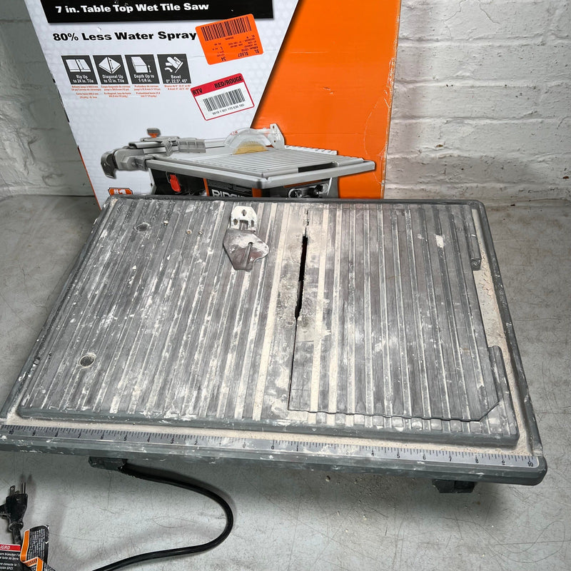 RIDGID 6.5-Amp 7 in. Blade Corded Table Top Wet Tile Saw, SAW ONLY