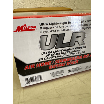Milton Industries 3/8"x50' Rubber Air Hose, Ultra Lightweight 300 Max PSI - Red