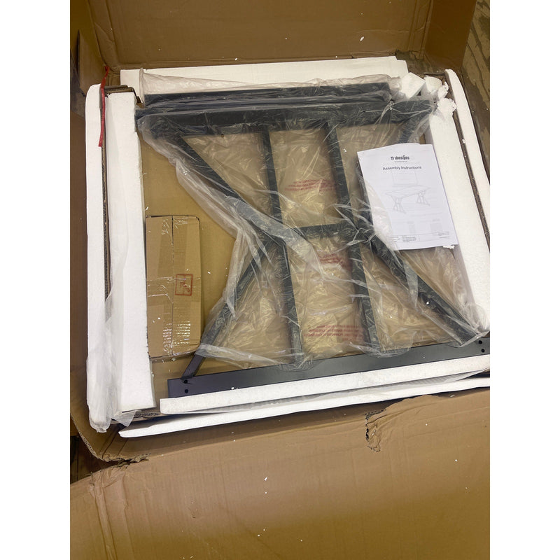 Tribesigns Wood Dining Table, Farmhouse 71" x 30" Kitchen Table for 6 People Tan