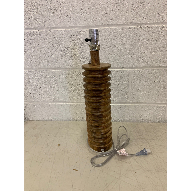 Brooklyn Rug Co Canton Wood Spiral Table Lamp - 13"W x 13"D x 25"H