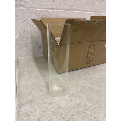 Matte Black Wall 1-Light Bathroom Vanity Light Fixture 11" Cylinder Glass