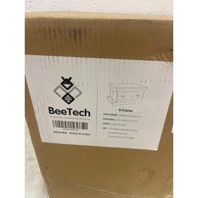 BeeTech  8 Frame Bee Hives Boxes Starter Kit Beekeeping Supplies Tools Bee Hat