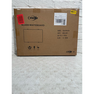 Glass Dry Erase Board, Glass Whiteboard, 12 "x18", Home, Office, Clear / White