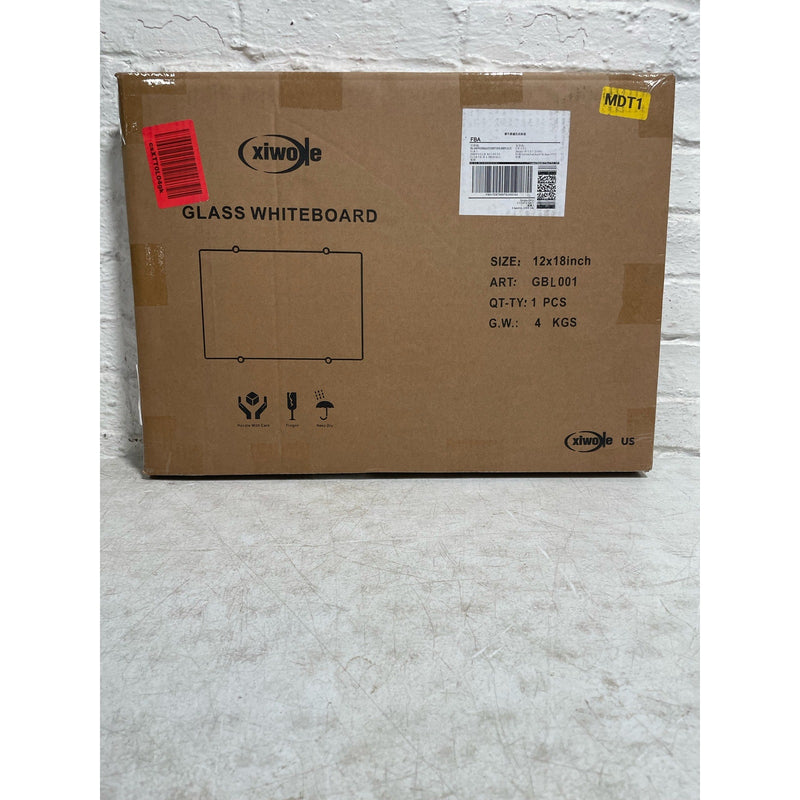 Glass Dry Erase Board, Glass Whiteboard, 12 "x18", Home, Office, Clear / White