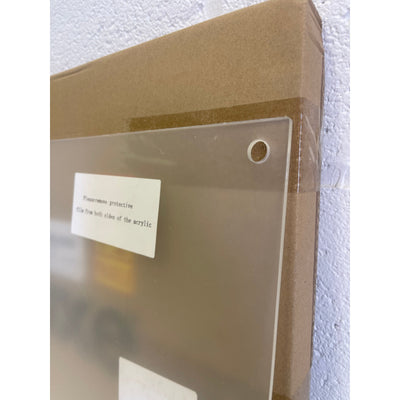 24"x16" Guardmate Blank Acrylic Dry-Erase Board Clear, Wall-Mount with Markers