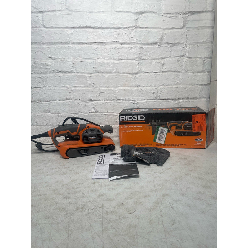 Ridgid 6.5 Amp 3" x 18" Variable Speed Belt Sander, Corded Electric